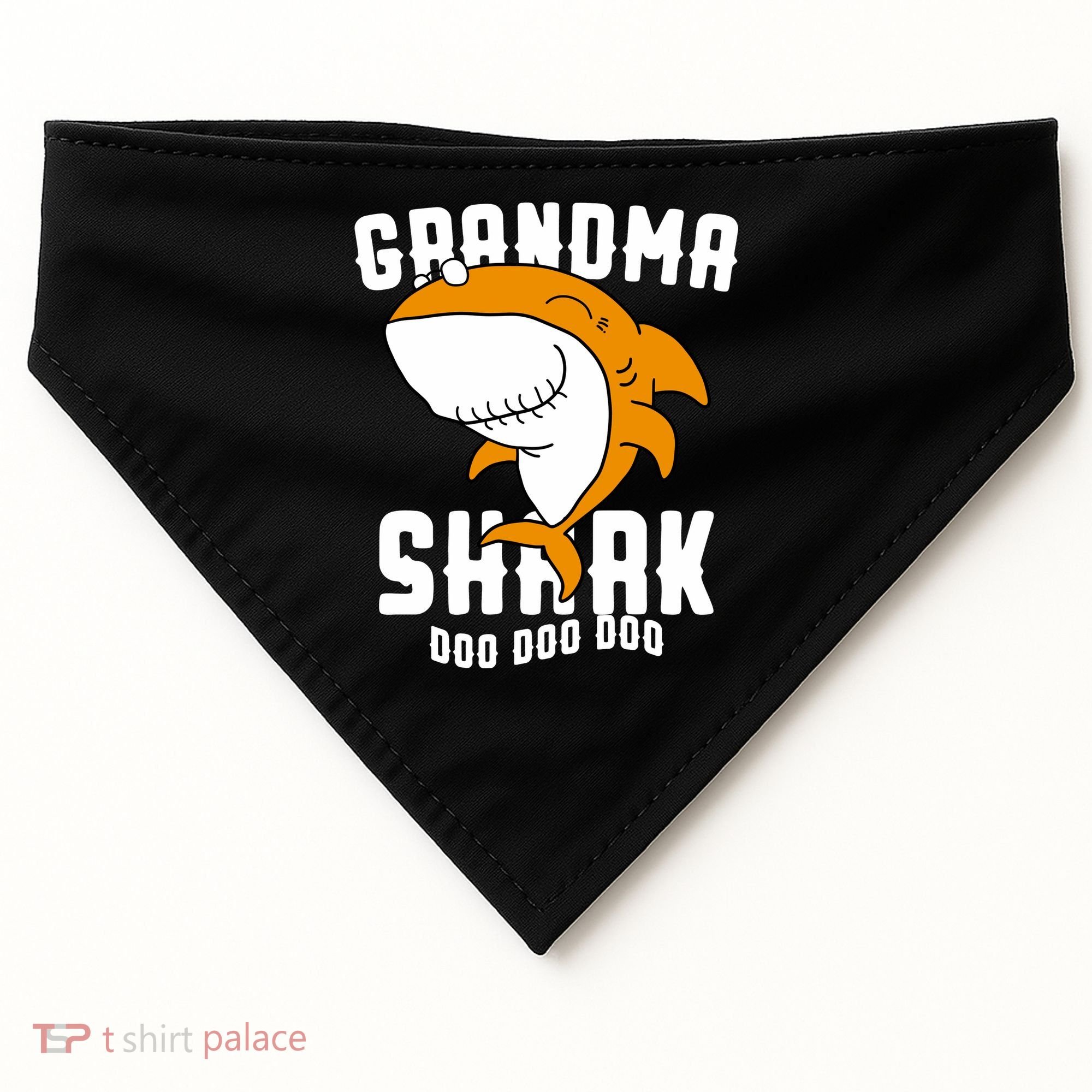 Grandma Shark Mommy Birthday Halloween Christmas USA-Made Doggie Bandana
