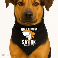 Grandma Shark Mommy Birthday Halloween Christmas USA-Made Doggie Bandana thumb 1