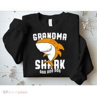 Grandma Shark Mommy Birthday Halloween Christmas Sweatshirt thumb 2
