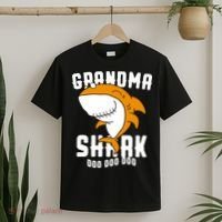 Grandma Shark Mommy Birthday Halloween Christmas T-Shirt thumb 2