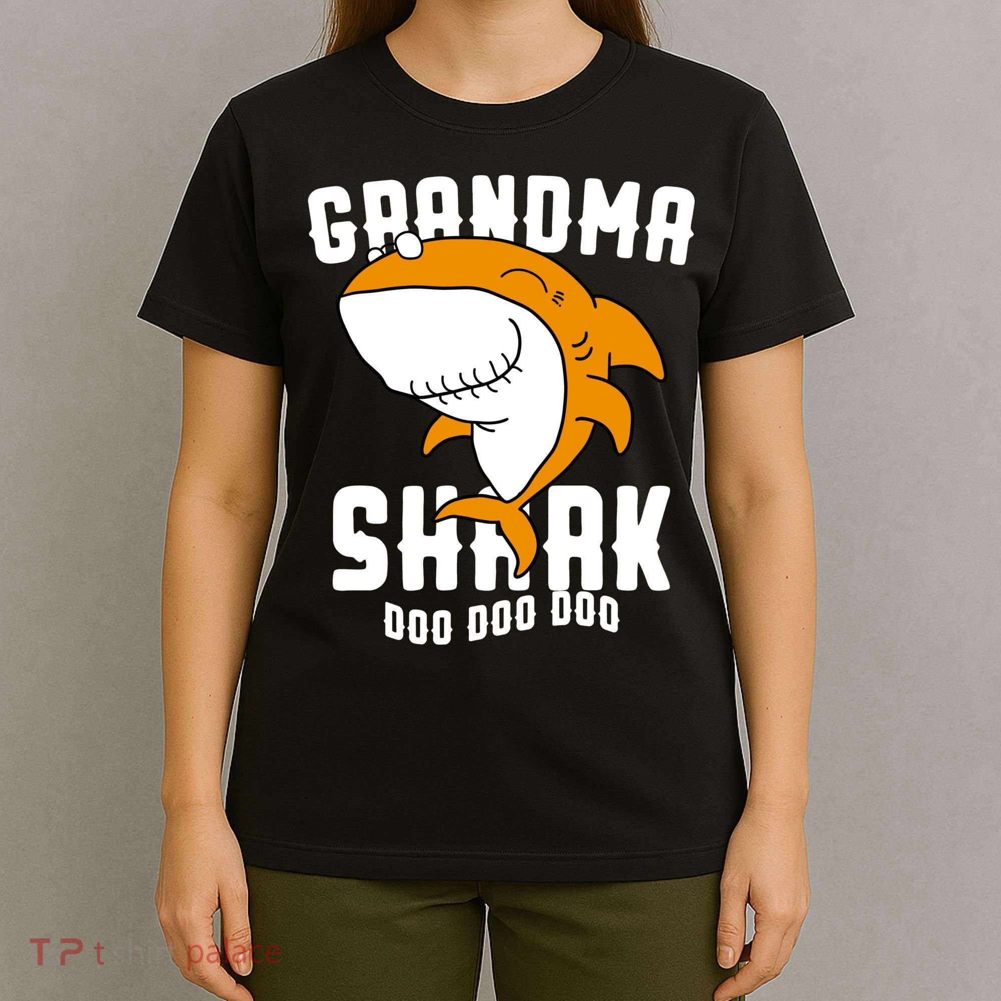 Grandma Shark Mommy Birthday Halloween Christmas T-Shirt