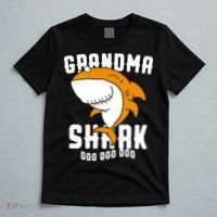 Grandma Shark Mommy Birthday Halloween Christmas T-Shirt thumb 5
