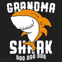Grandma Shark Mommy Birthday Halloween Christmas Beanie thumb 2