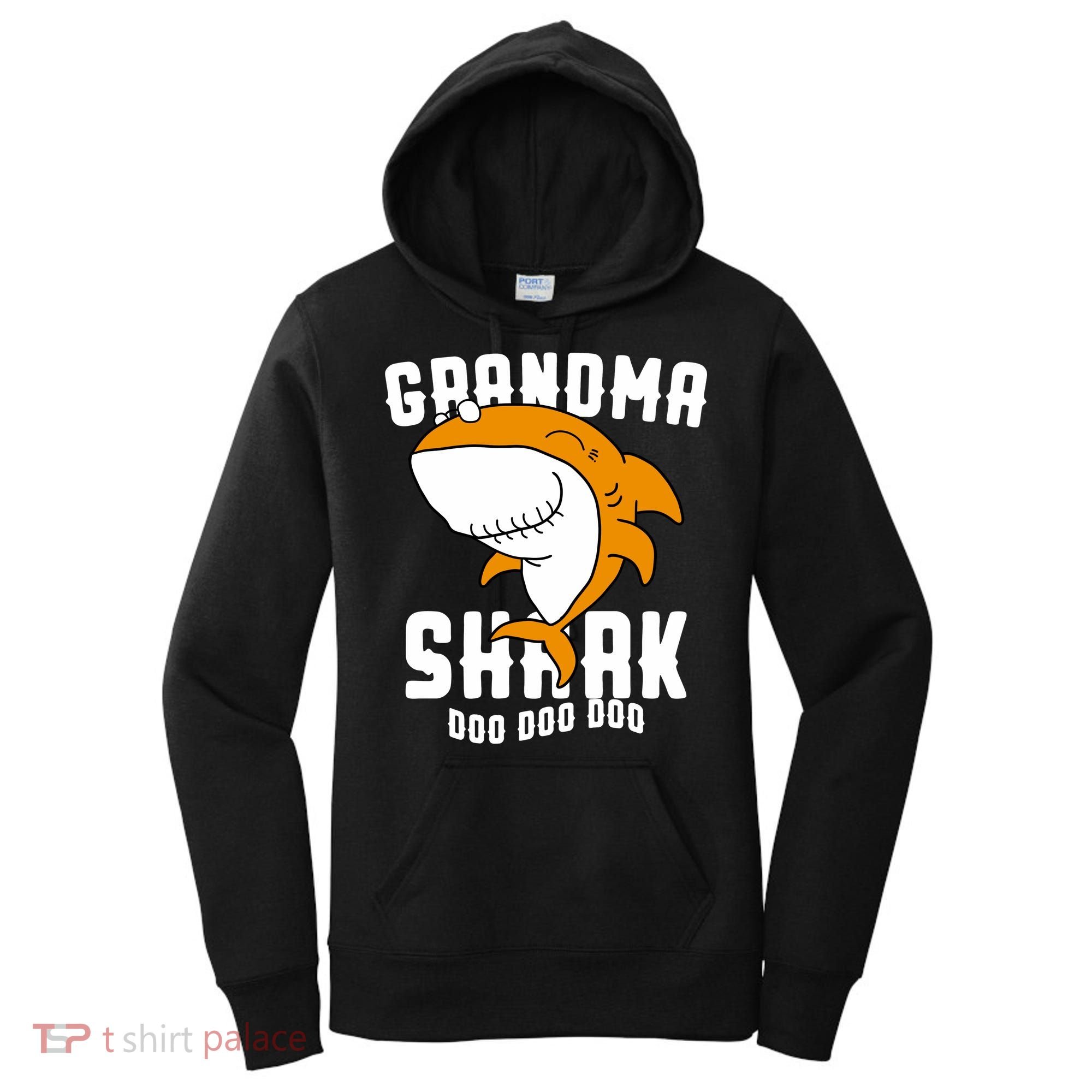 Grandma Shark Mommy Birthday Halloween Christmas Women's Hoodie