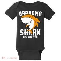 Grandma Shark Mommy Birthday Halloween Christmas Baby Bodysuit thumb 0