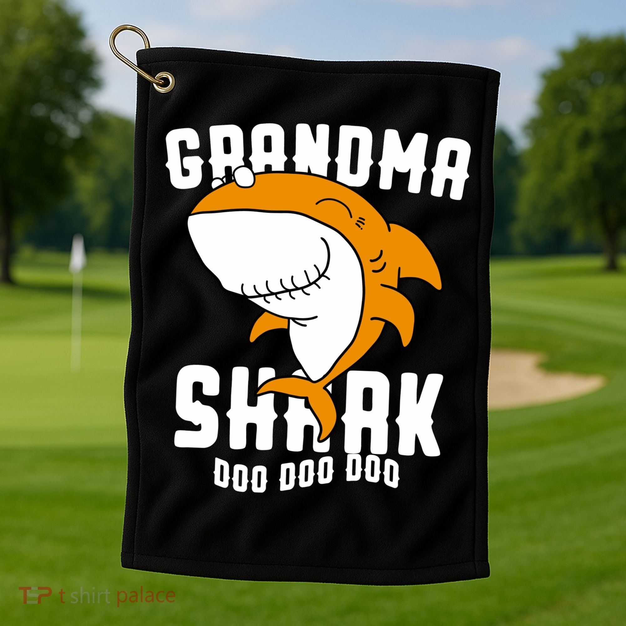 Grandma Shark Mommy Birthday Halloween Christmas Golf Towel