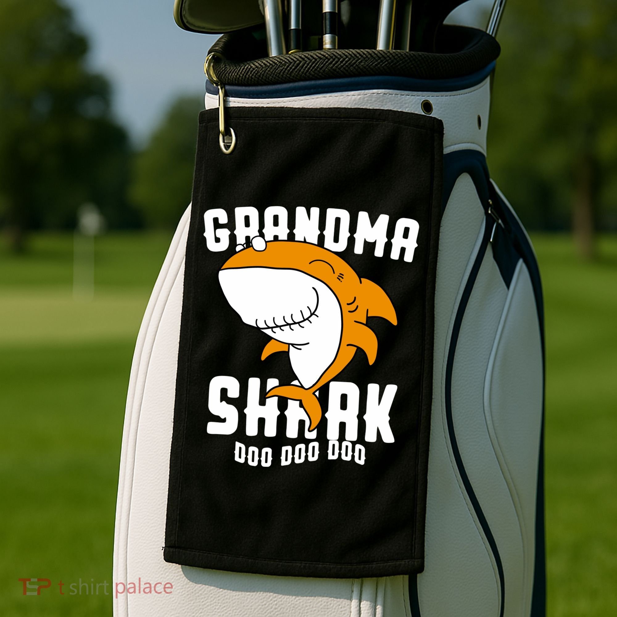 Grandma Shark Mommy Birthday Halloween Christmas Golf Towel