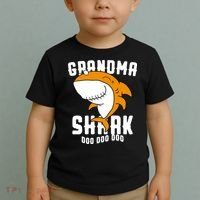 Grandma Shark Mommy Birthday Halloween Christmas Toddler T-Shirt thumb 2