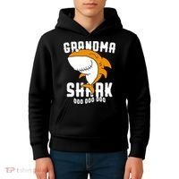 Grandma Shark Mommy Birthday Halloween Christmas Kids Hoodie thumb 4
