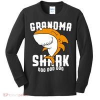 Grandma Shark Mommy Birthday Halloween Christmas Kids Long Sleeve Shirt thumb 0