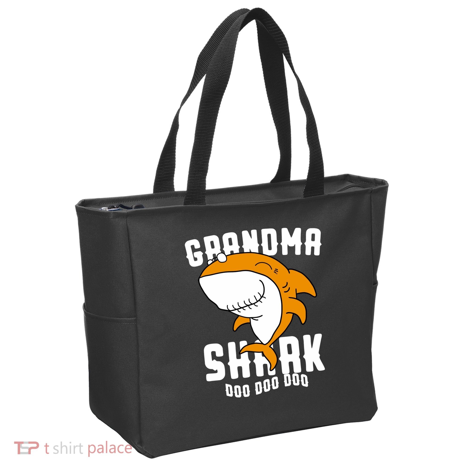 Grandma Shark Mommy Birthday Halloween Christmas Tote Bag