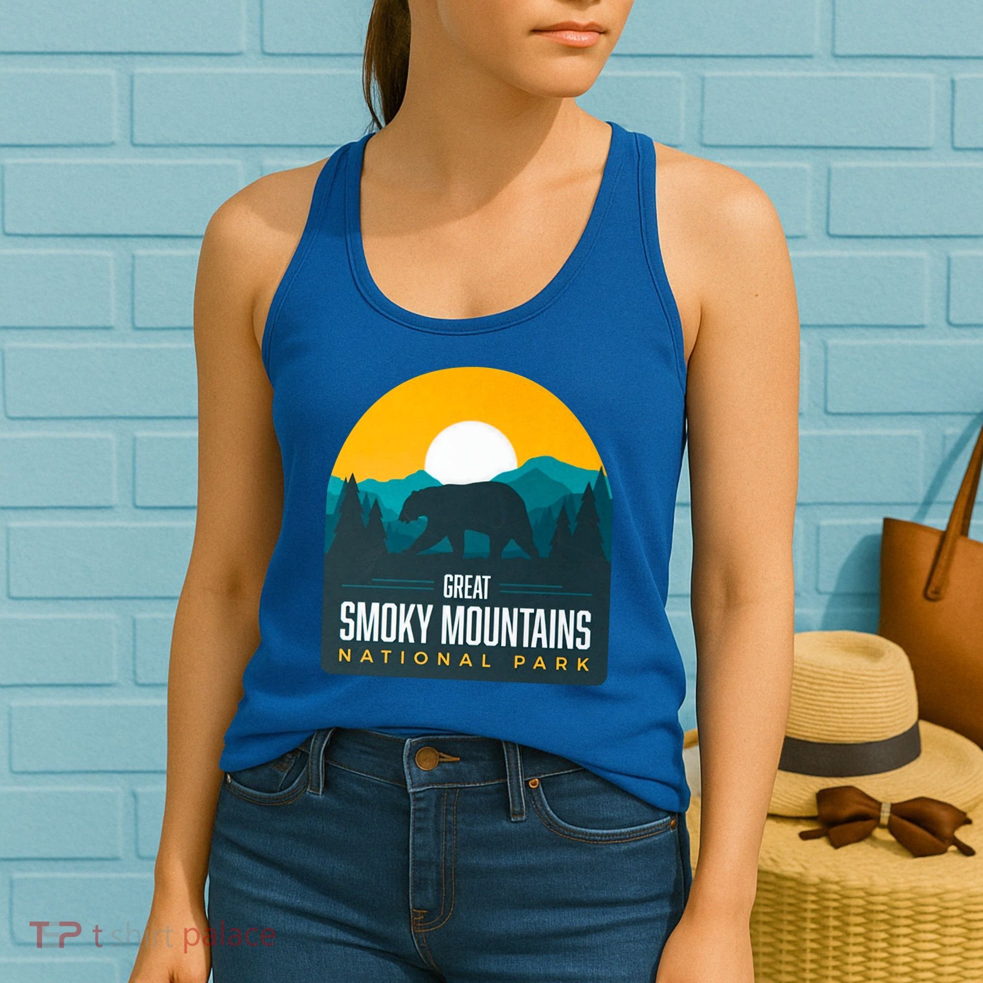 Great Smoky Mountains National Park Bear Hiking Souvenir Gift Women's Tank Top
