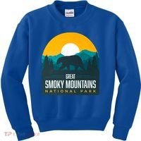 Great Smoky Mountains National Park Bear Hiking Souvenir Gift Kids Sweatshirt thumb 0