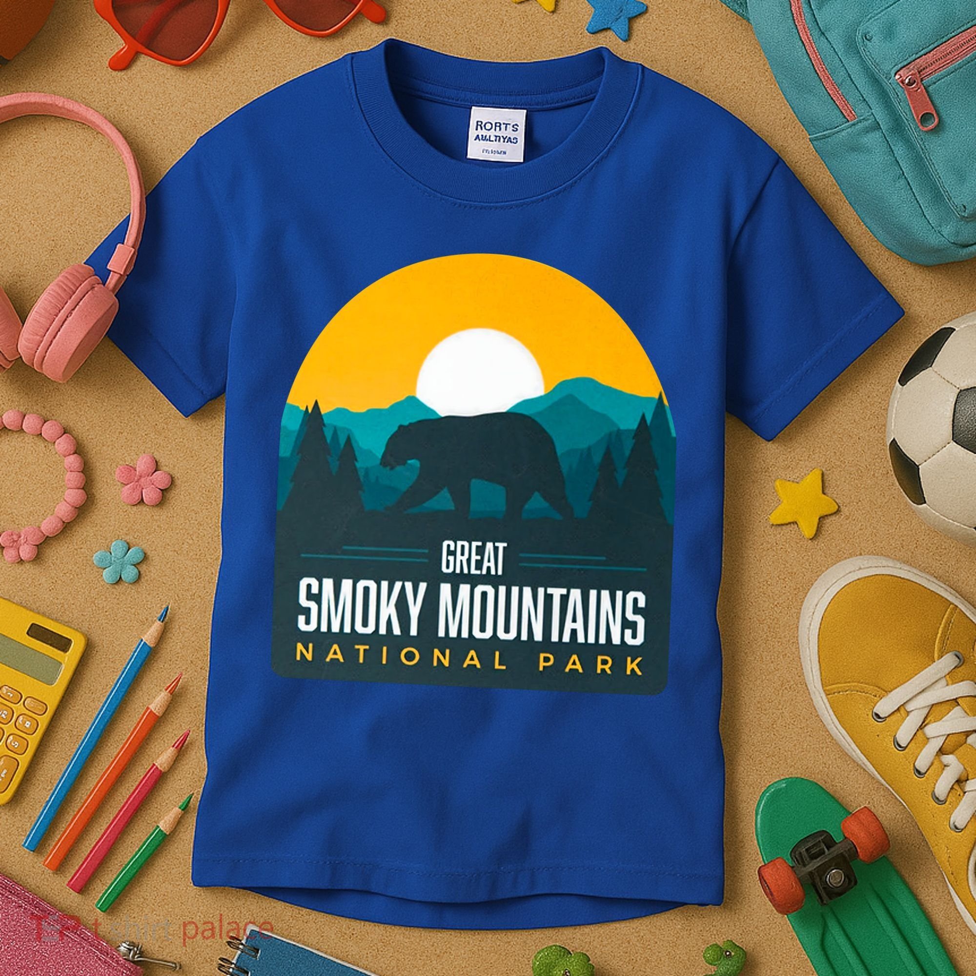 Great Smoky Mountains National Park Bear Hiking Souvenir Gift Kids T-Shirt