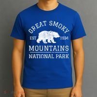 Great Smoky Mountains National Park Tennessee Bear Hiking Gift T-Shirt thumb 3