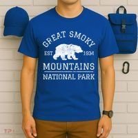 Great Smoky Mountains National Park Tennessee Bear Hiking Gift T-Shirt thumb 6