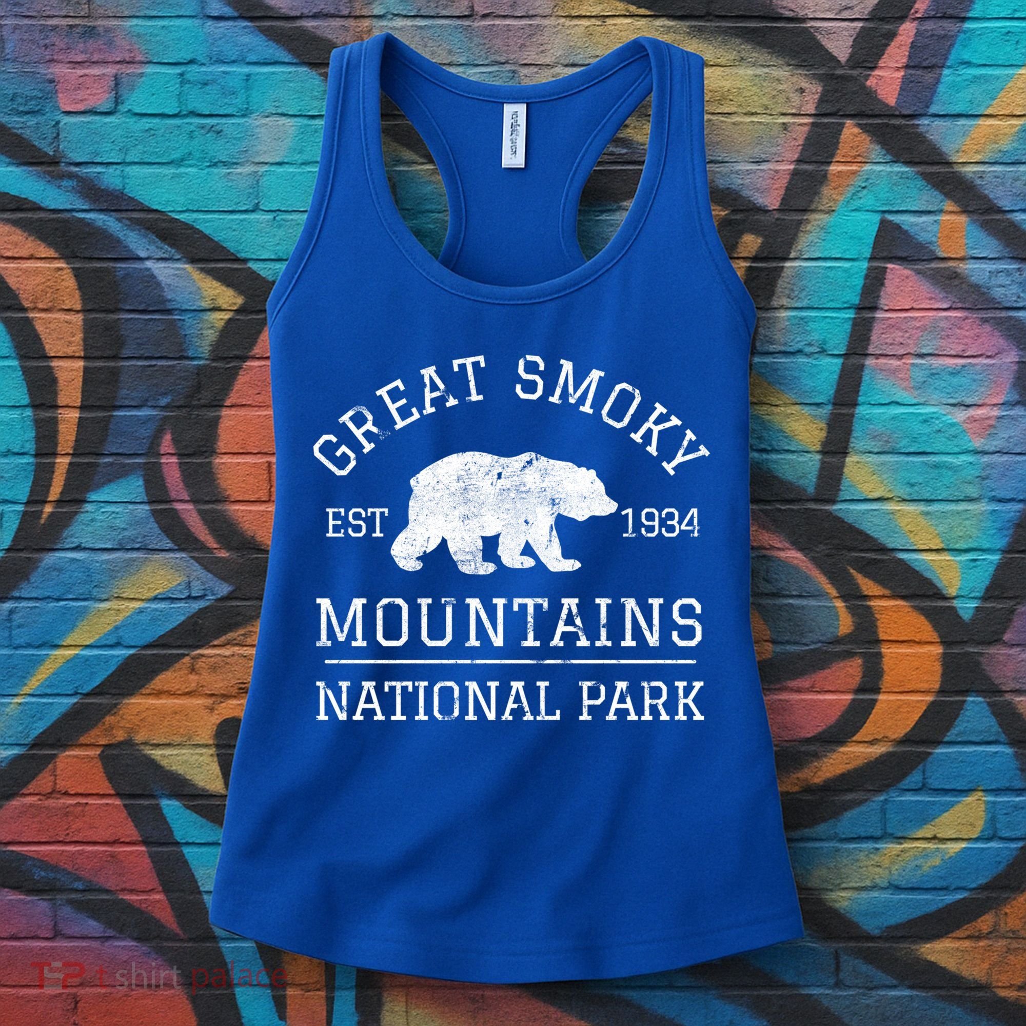 Great Smoky Mountains National Park Tennessee Bear Hiking Gift Women's Tank Top