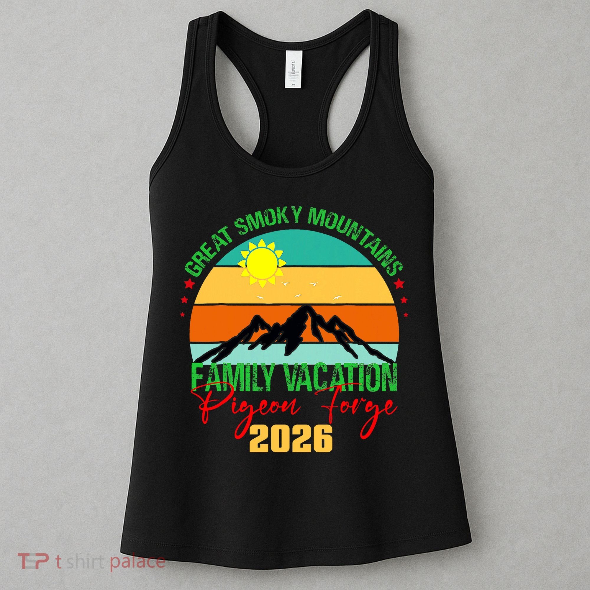 Great Smokey Mountains Pigeon Forge Family Vacation 2026 Women's Tank Top