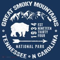 Great Smoky Mountains National Park NC TN Grunge Art Novelty T-Shirt thumb 7