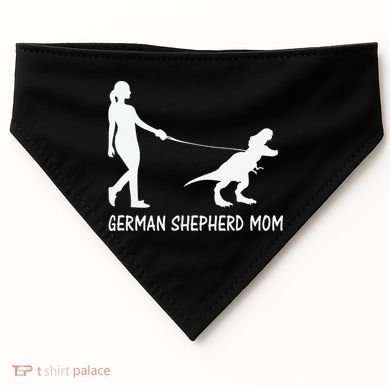 German Shepherd Mom Dinosaur GSD Owners Trex Mother USA-Made Doggie Bandana