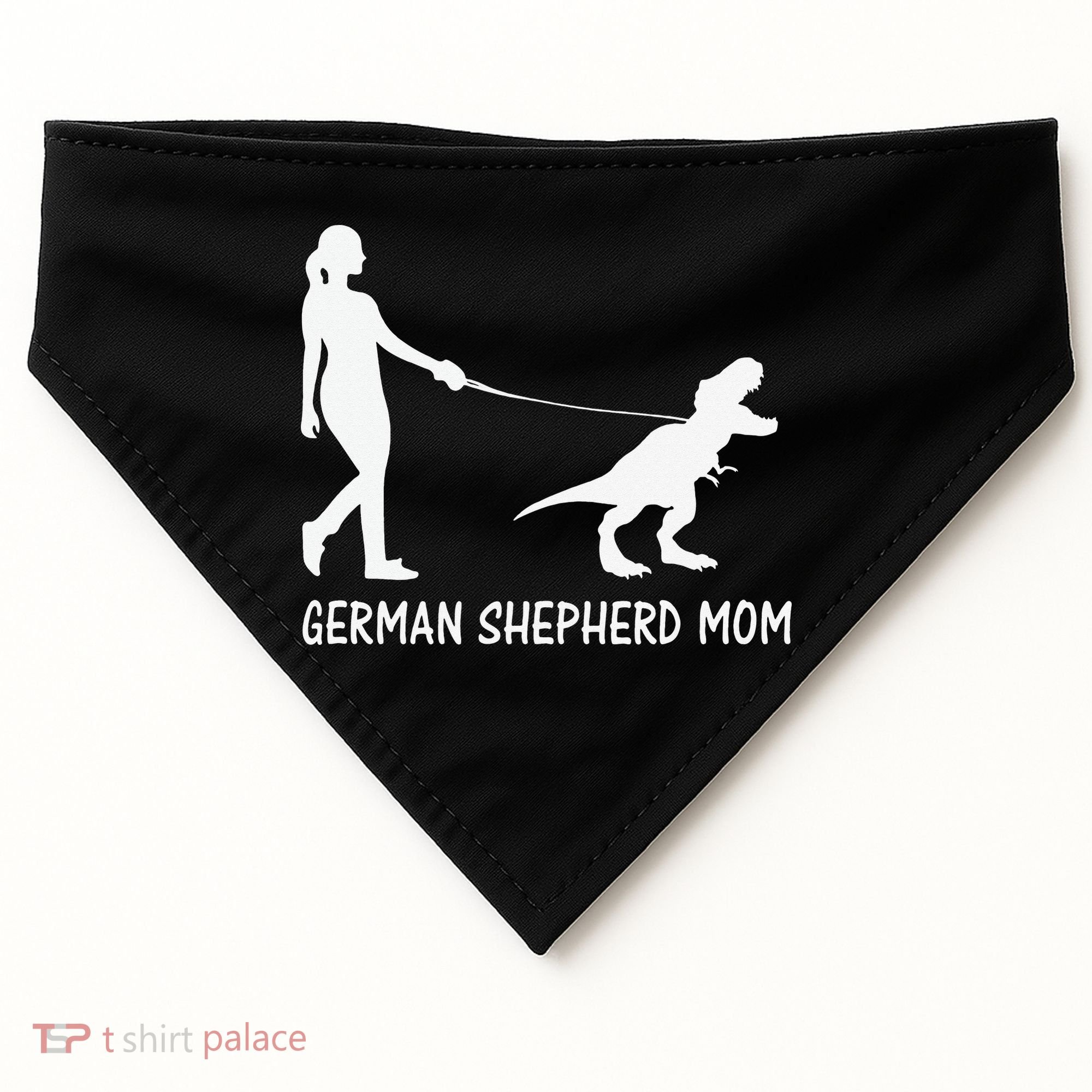 German Shepherd Mom Dinosaur GSD Owners Trex Mother USA-Made Doggie Bandana