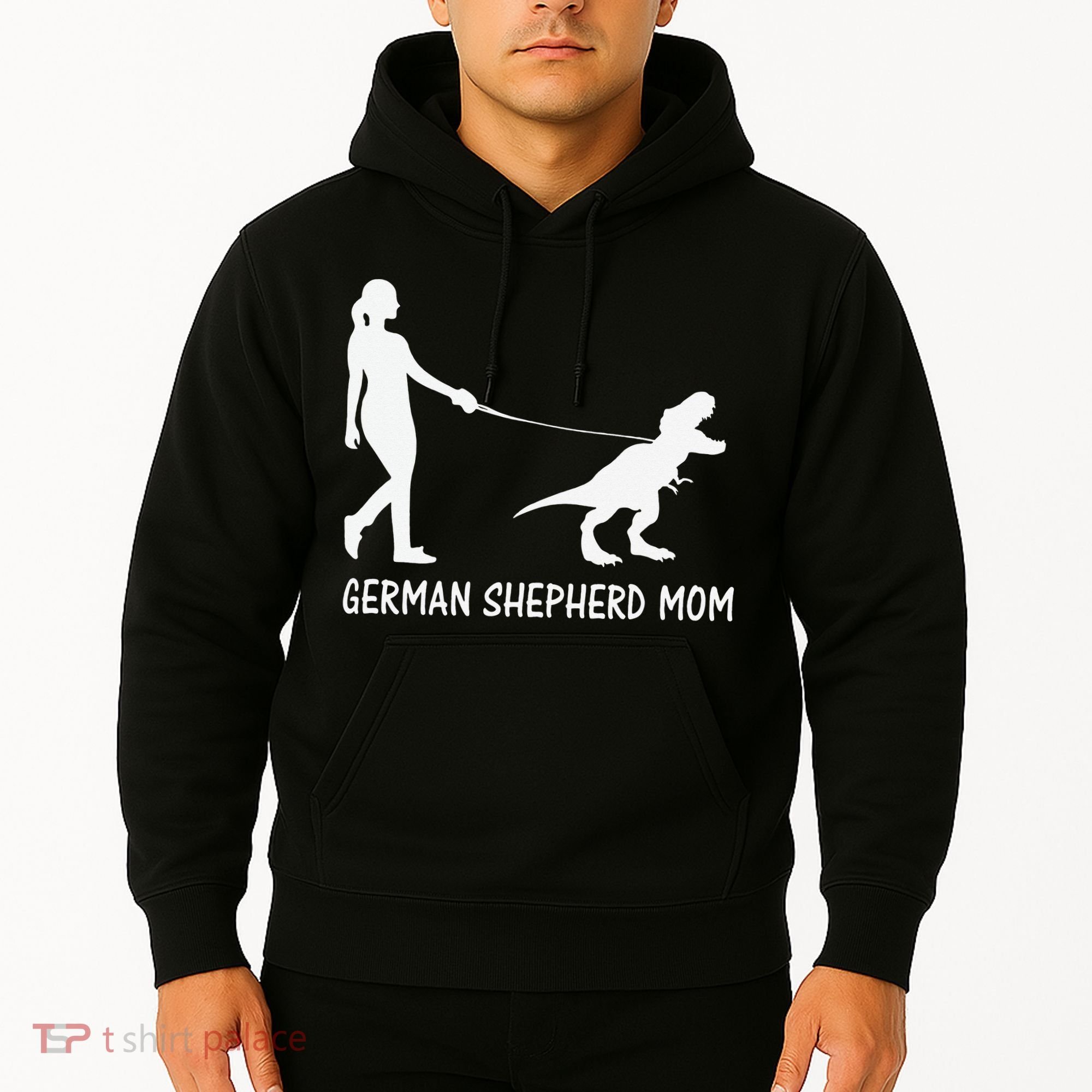 German Shepherd Mom Dinosaur GSD Owners Trex Mother Hoodie