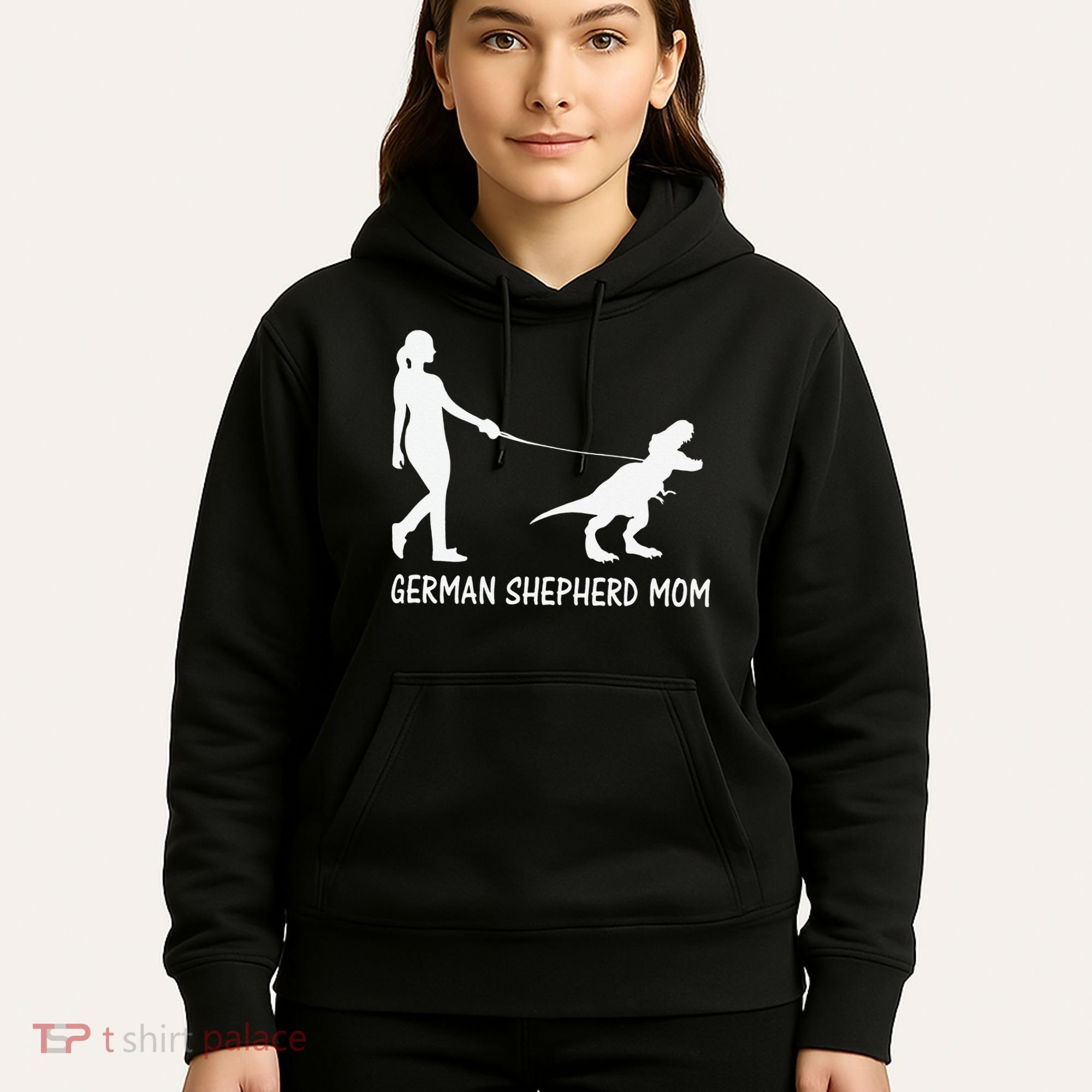 German Shepherd Mom Dinosaur GSD Owners Trex Mother Hoodie