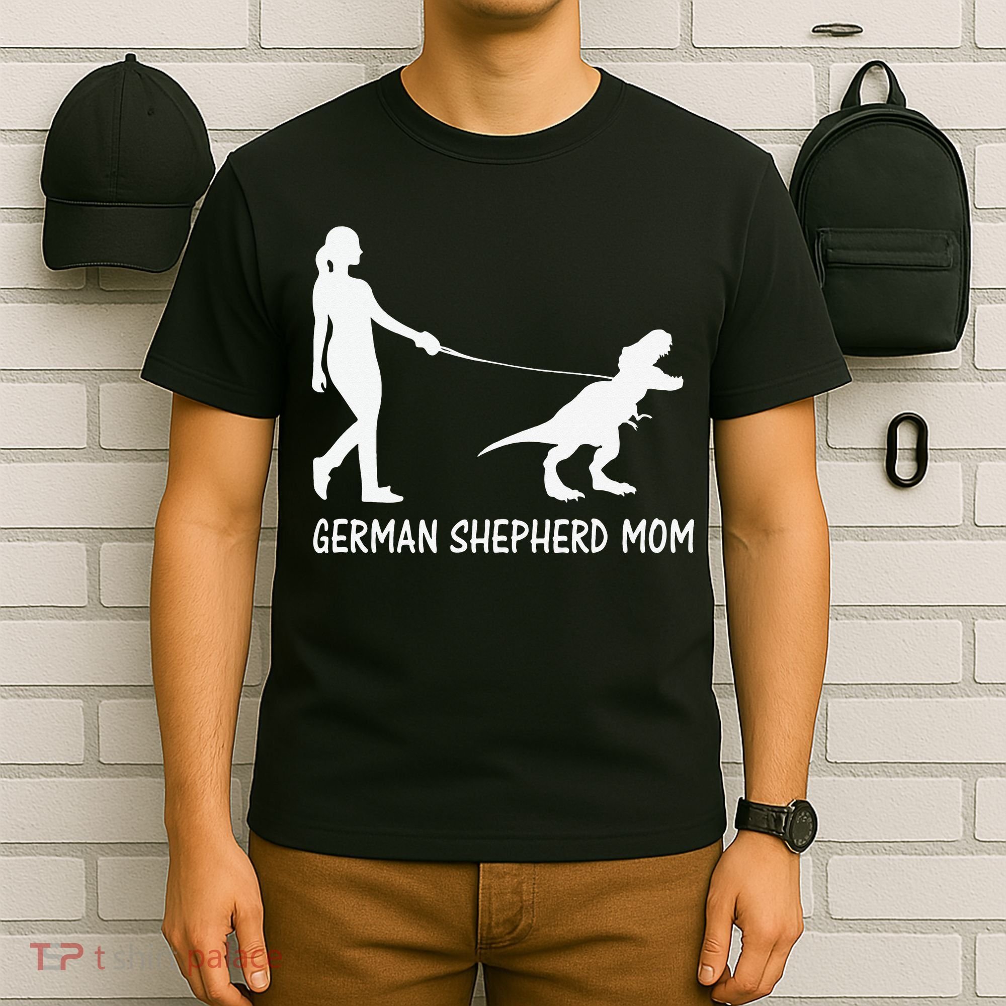 German Shepherd Mom Dinosaur GSD Owners Trex Mother T-Shirt