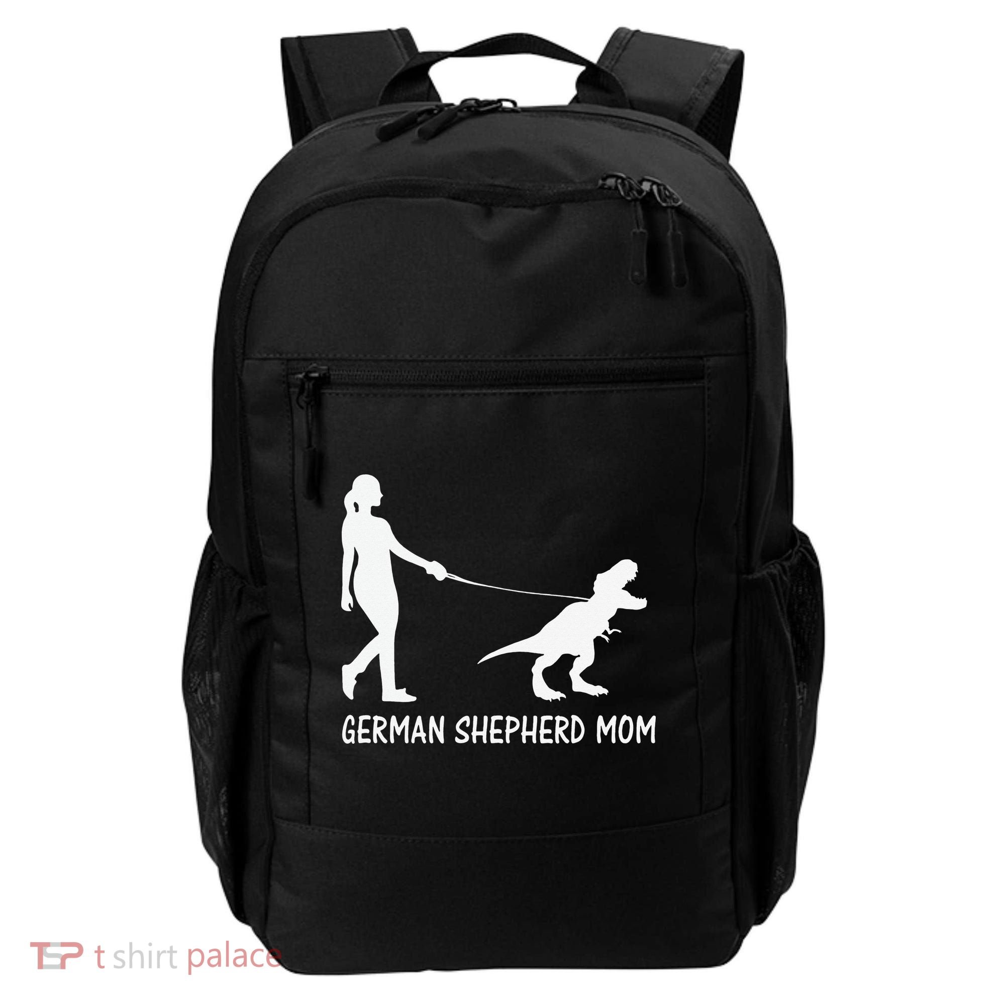 German Shepherd Mom Dinosaur GSD Owners Trex Mother Backpack