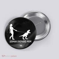 German Shepherd Mom Dinosaur GSD Owners Trex Mother Button thumb 0