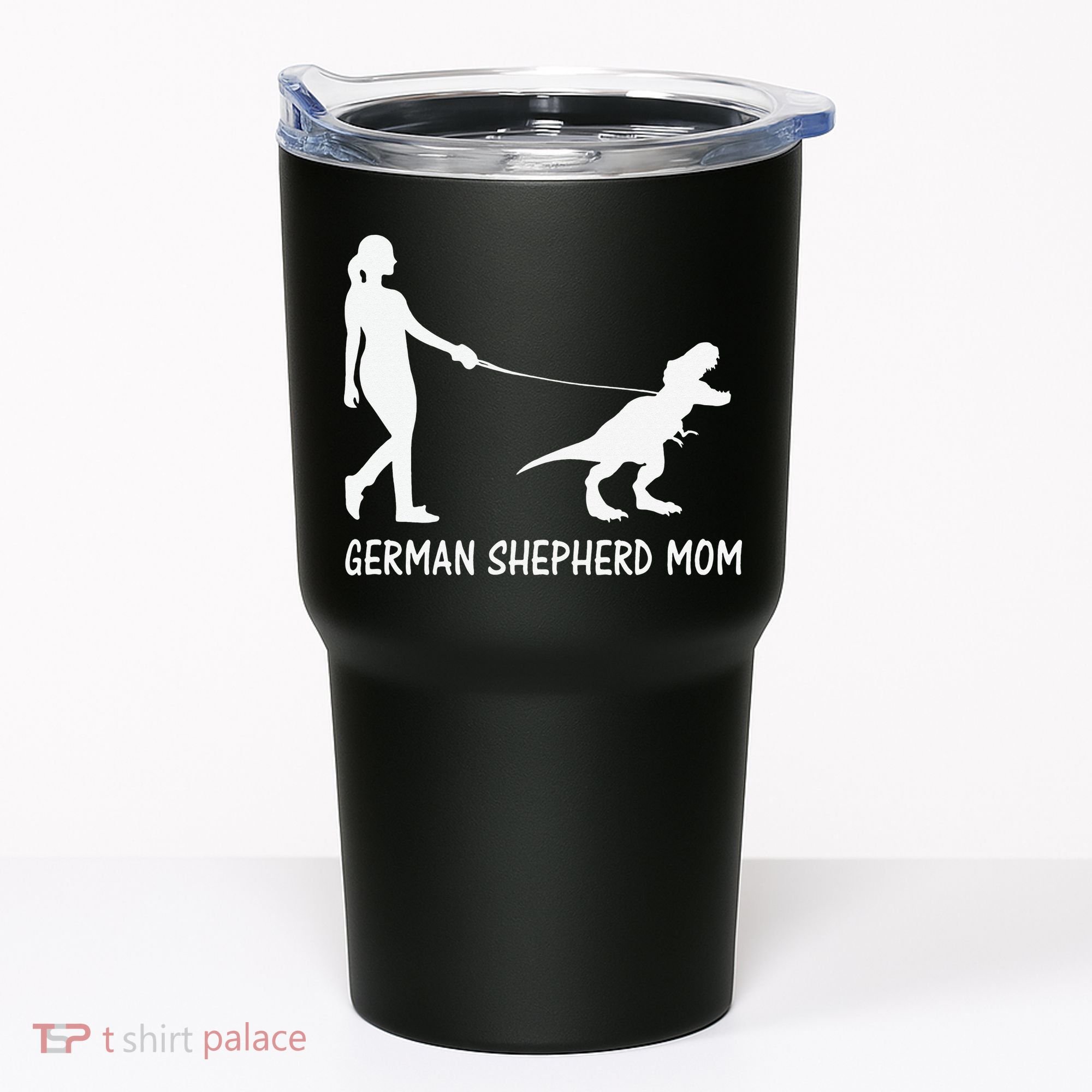 German Shepherd Mom Dinosaur GSD Owners Trex Mother Tumbler