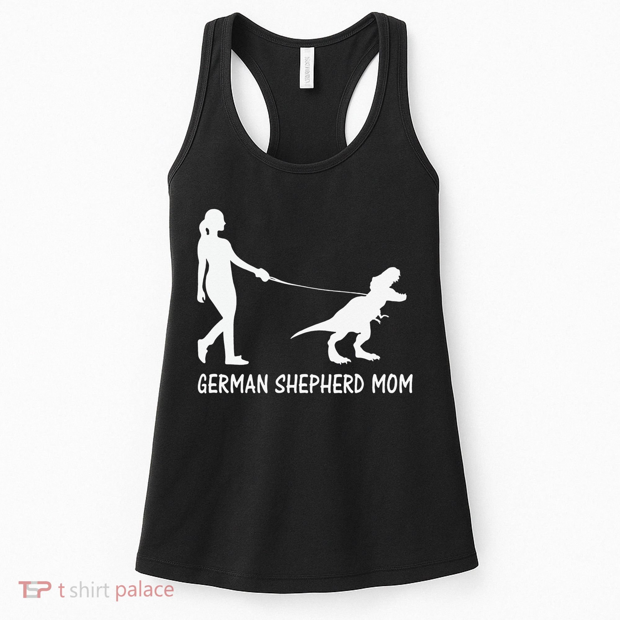 German Shepherd Mom Dinosaur GSD Owners Trex Mother Women's Tank Top