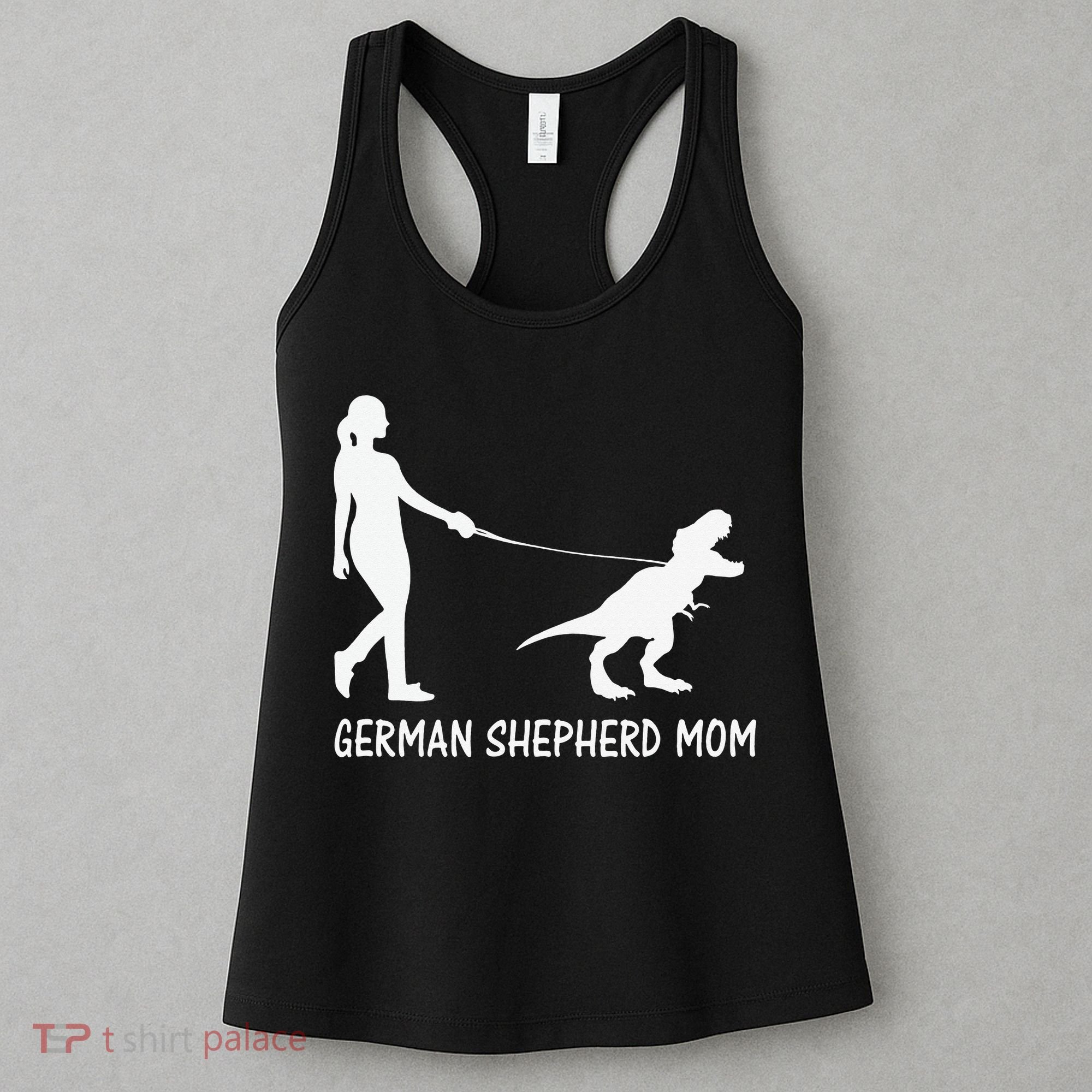 German Shepherd Mom Dinosaur GSD Owners Trex Mother Women's Tank Top