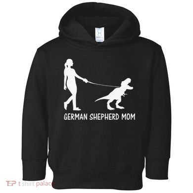 German Shepherd Mom Dinosaur GSD Owners Trex Mother Toddler Hoodie