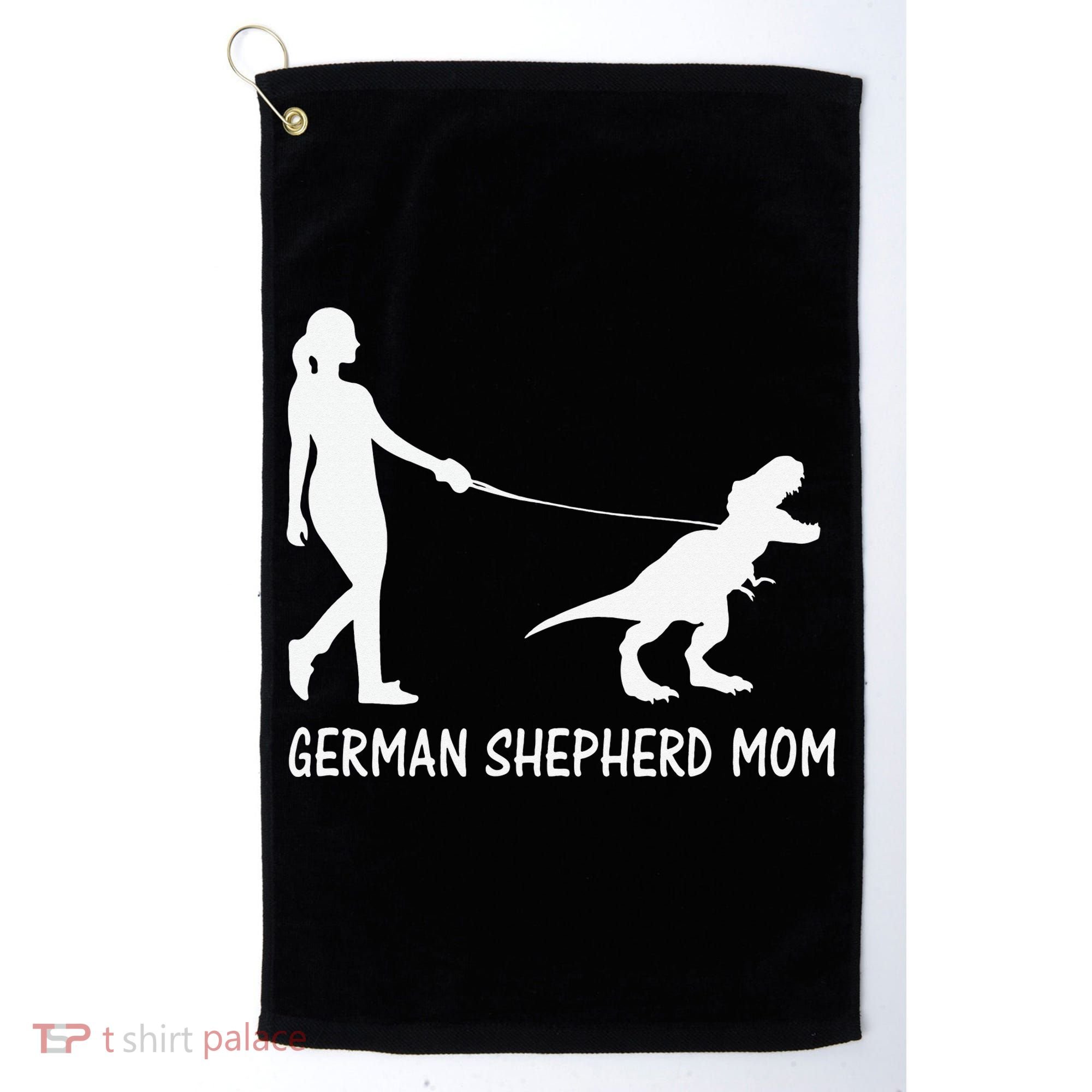 German Shepherd Mom Dinosaur GSD Owners Trex Mother Golf Towel