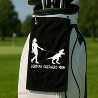 German Shepherd Mom Dinosaur GSD Owners Trex Mother Golf Towel thumb 2