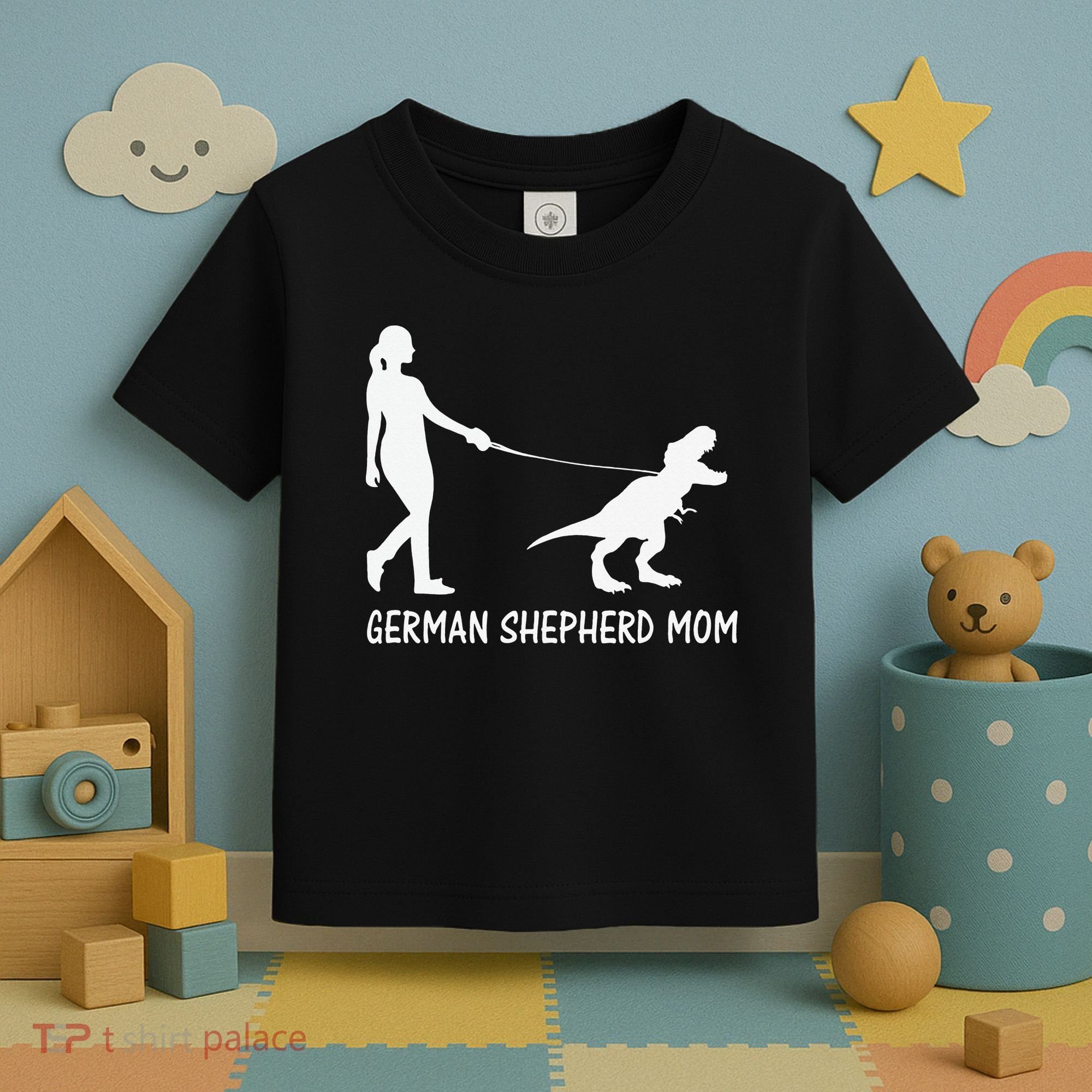 German Shepherd Mom Dinosaur GSD Owners Trex Mother Toddler T-Shirt