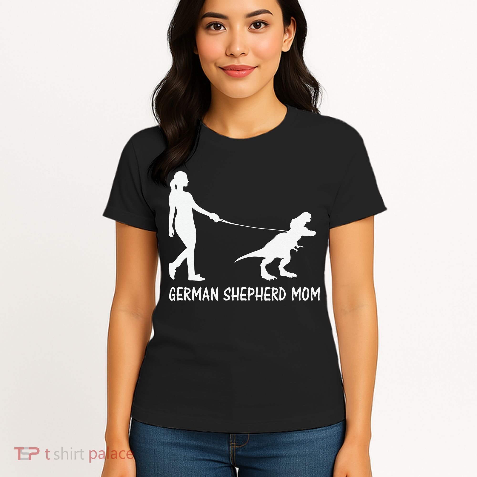 German Shepherd Mom Dinosaur GSD Owners Trex Mother Women's T-Shirt