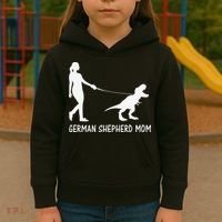 German Shepherd Mom Dinosaur GSD Owners Trex Mother Kids Hoodie thumb 3
