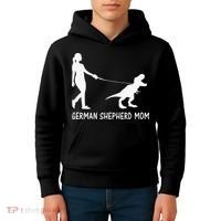 German Shepherd Mom Dinosaur GSD Owners Trex Mother Kids Hoodie thumb 4