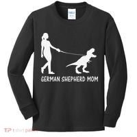 German Shepherd Mom Dinosaur GSD Owners Trex Mother Kids Long Sleeve Shirt thumb 0