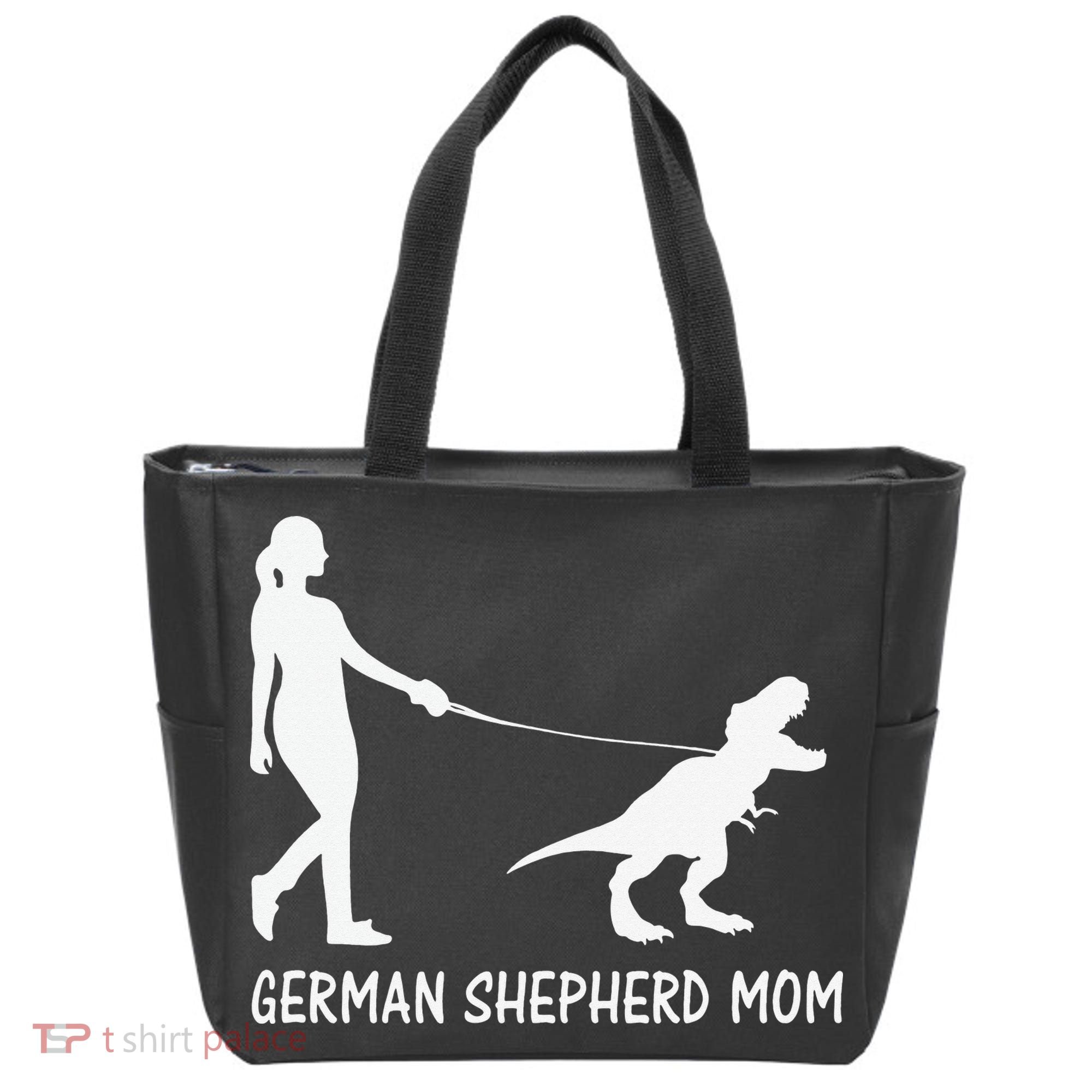 German Shepherd Mom Dinosaur GSD Owners Trex Mother Tote Bag