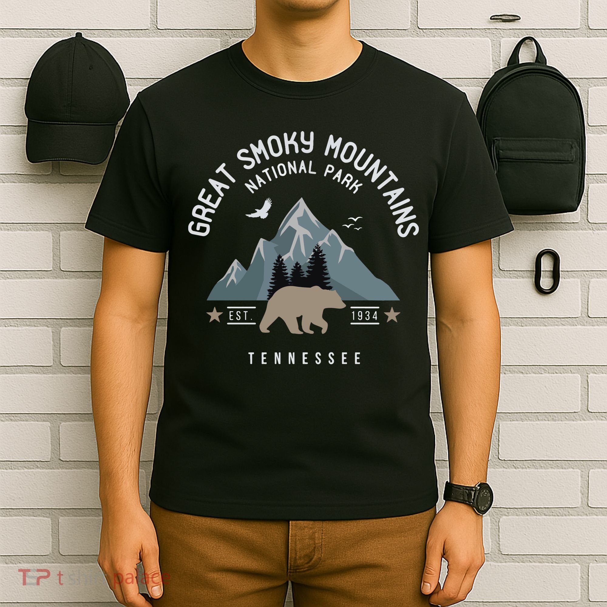 Great Smoky Mountains National Park Tennessee Camping T-Shirt