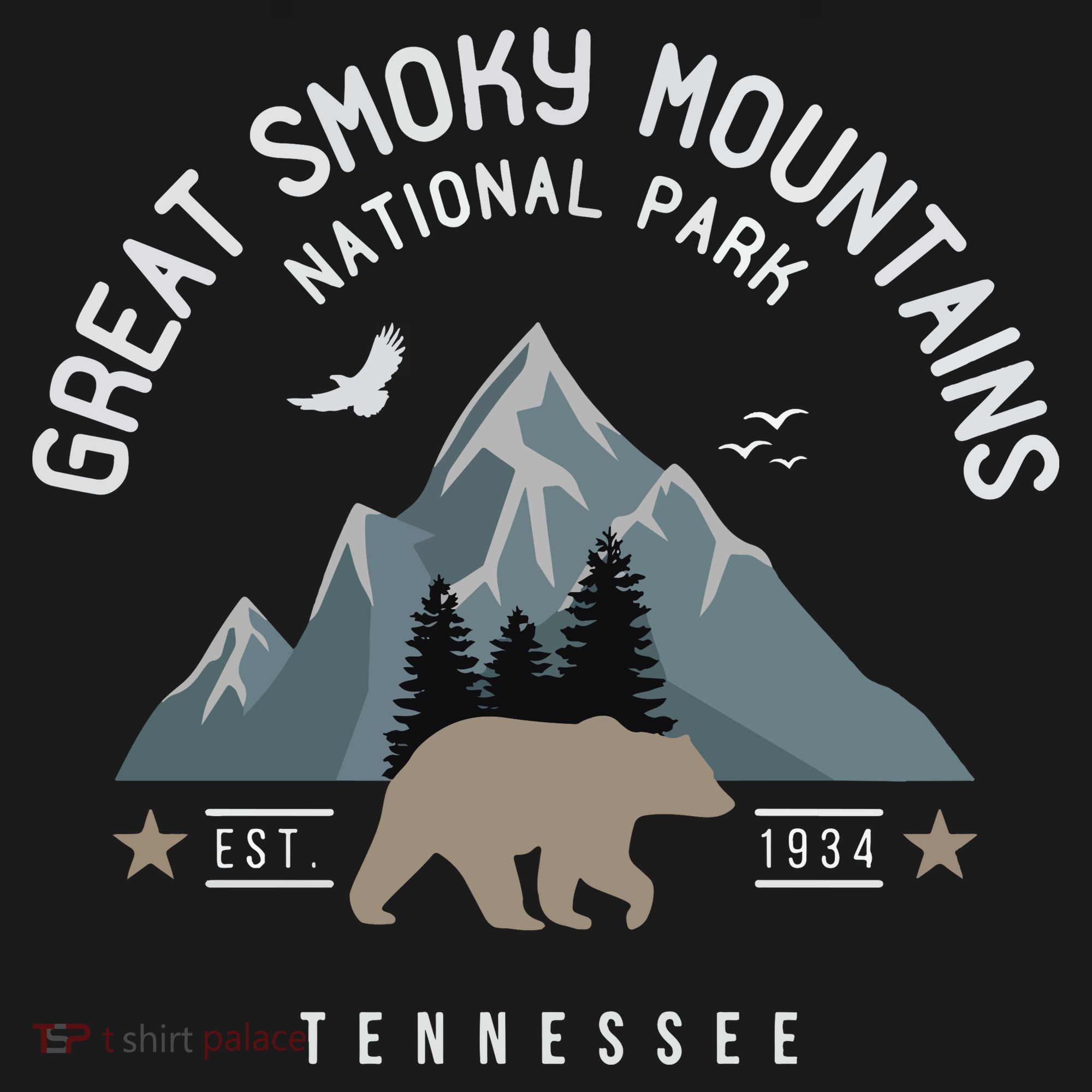 Great Smoky Mountains National Park Tennessee Camping T-Shirt