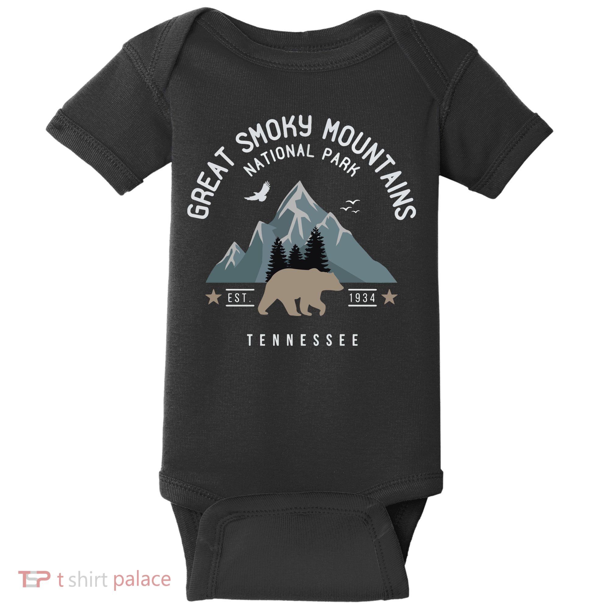 Great Smoky Mountains National Park Tennessee Camping Baby Bodysuit