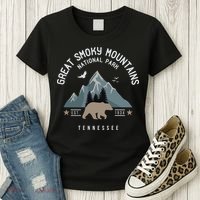 Great Smoky Mountains National Park Tennessee Camping Women's T-Shirt thumb 3