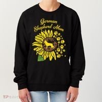 Ger Shepherd Mom Sunflower Paws K9 Dog Lover Owner Gift Women's Sweatshirt thumb 0