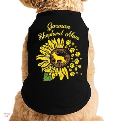 Ger Shepherd Mom Sunflower Paws K9 Dog Lover Owner Gift Doggie Tank