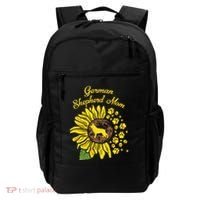Ger Shepherd Mom Sunflower Paws K9 Dog Lover Owner Gift Backpack thumb 0