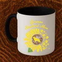 Ger Shepherd Mom Sunflower Paws K9 Dog Lover Owner Gift Coffee Mug thumb 2